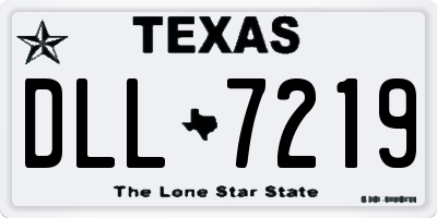 TX license plate DLL7219