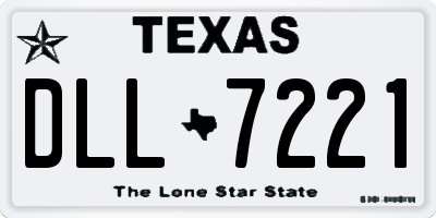 TX license plate DLL7221