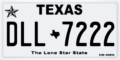TX license plate DLL7222