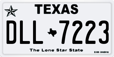 TX license plate DLL7223