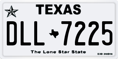 TX license plate DLL7225