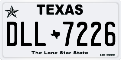 TX license plate DLL7226