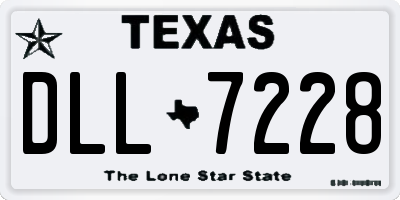 TX license plate DLL7228