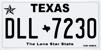 TX license plate DLL7230