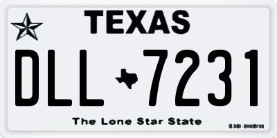 TX license plate DLL7231