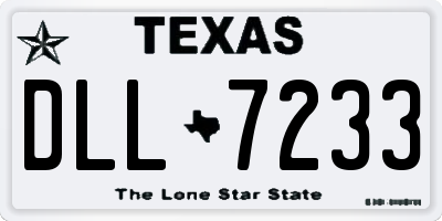 TX license plate DLL7233
