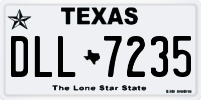 TX license plate DLL7235