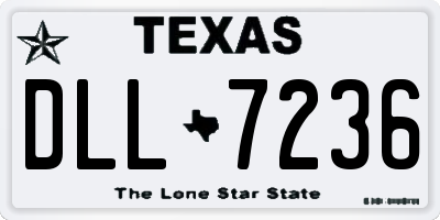 TX license plate DLL7236