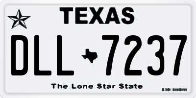 TX license plate DLL7237