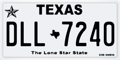 TX license plate DLL7240