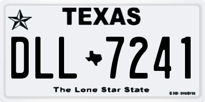 TX license plate DLL7241