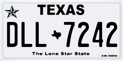 TX license plate DLL7242