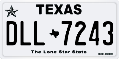 TX license plate DLL7243