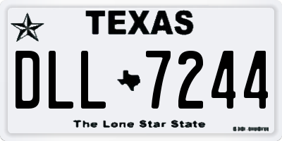 TX license plate DLL7244