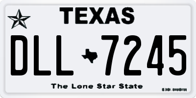 TX license plate DLL7245