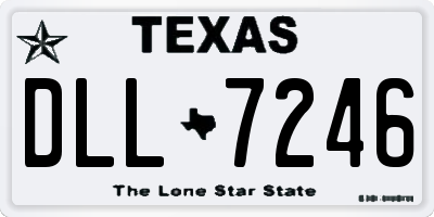 TX license plate DLL7246