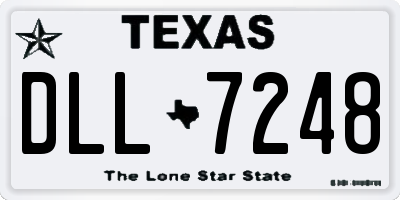 TX license plate DLL7248