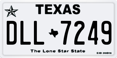 TX license plate DLL7249