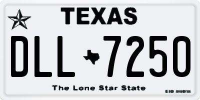 TX license plate DLL7250