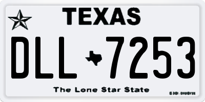 TX license plate DLL7253