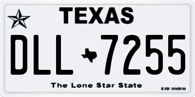 TX license plate DLL7255