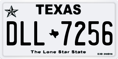 TX license plate DLL7256