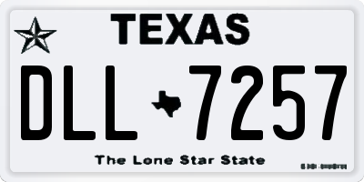 TX license plate DLL7257