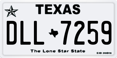 TX license plate DLL7259