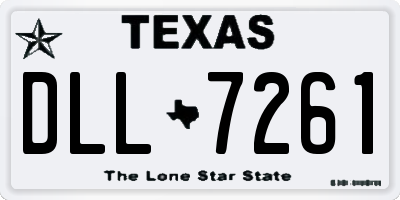 TX license plate DLL7261
