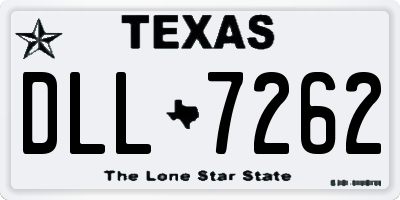 TX license plate DLL7262