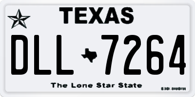 TX license plate DLL7264