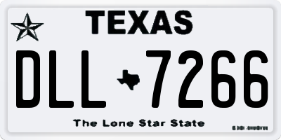 TX license plate DLL7266