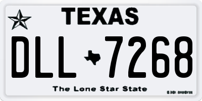 TX license plate DLL7268