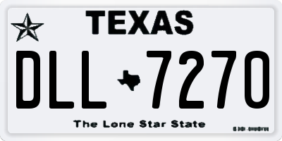 TX license plate DLL7270