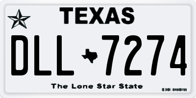 TX license plate DLL7274