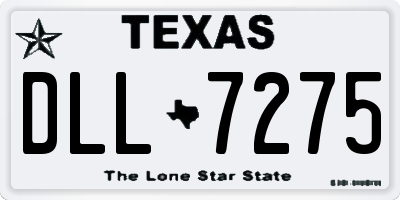 TX license plate DLL7275