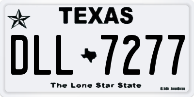 TX license plate DLL7277