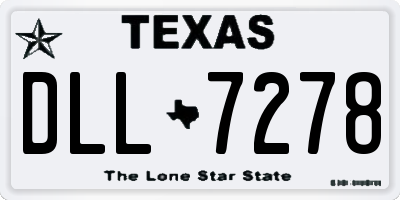 TX license plate DLL7278