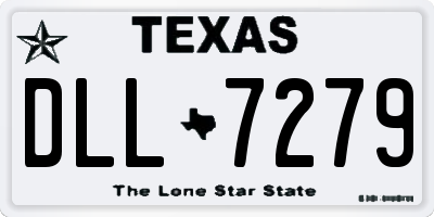 TX license plate DLL7279