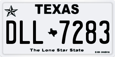 TX license plate DLL7283