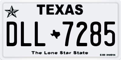 TX license plate DLL7285