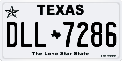 TX license plate DLL7286