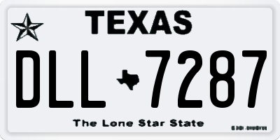 TX license plate DLL7287