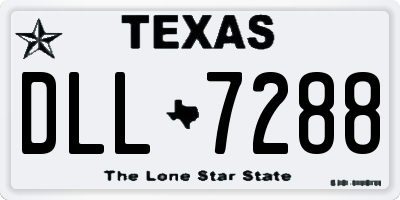 TX license plate DLL7288