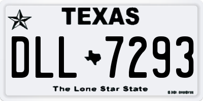TX license plate DLL7293