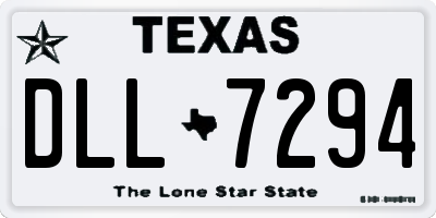 TX license plate DLL7294