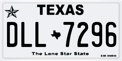 TX license plate DLL7296