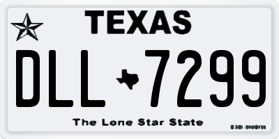 TX license plate DLL7299