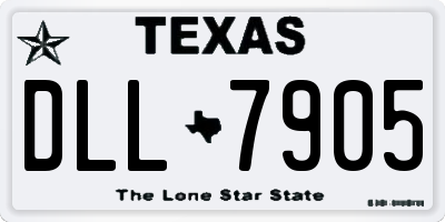 TX license plate DLL7905