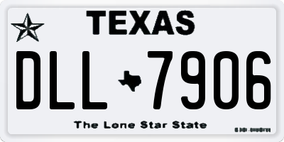 TX license plate DLL7906
